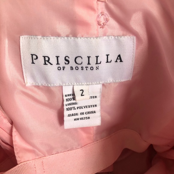 Pink Strapless Pleated Satin Wedding or Prom Dress - Picture 4 of 4